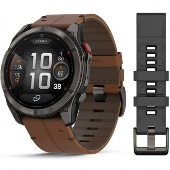 Часы GARMIN FENIX 8 PRO AMOLED 51 MM SAPPHIRE, GRAPHITE/TITANIUM CARBON GRAY DLC TITANIUM