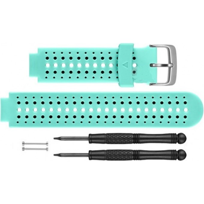 Ремешок сменный для GARMIN FORERUNNER 230/235/630 (голубой/черный) 010-11251-85