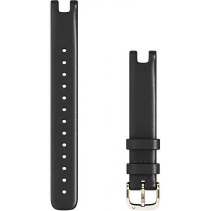 Ремешок сменный GARMIN LILY BANDS (14 MM), BLACK ITALIAN LEATHER WITH CREAM GOLD HARDWARE 010-13068-A1