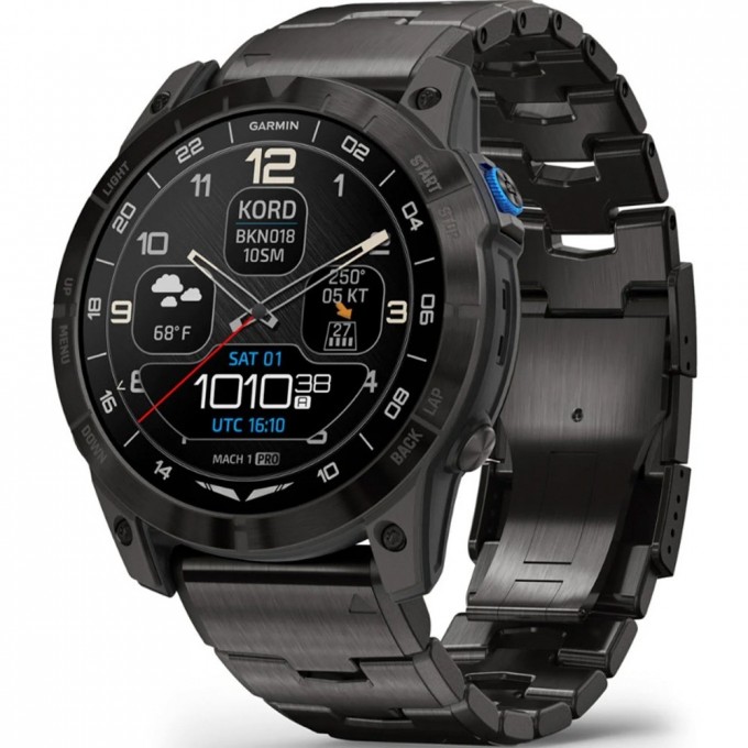 Смарт-часы GARMIN D2 MACH 1 PRO с вентилируемым титановым браслетом 010-02804-81