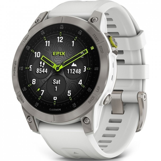 Смарт-часы GARMIN EPIX 2 Sapphire Carrera White-Titanium 010-02582-21