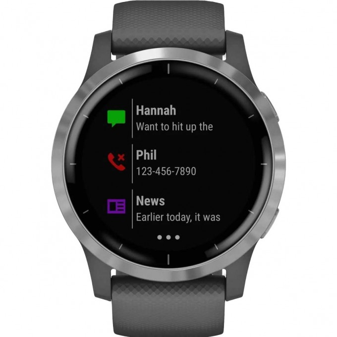 Умные часы GARMIN VIVOACTIVE 4 SHADOW GRAY/SILVER WI-FI GPS 010-02174-04